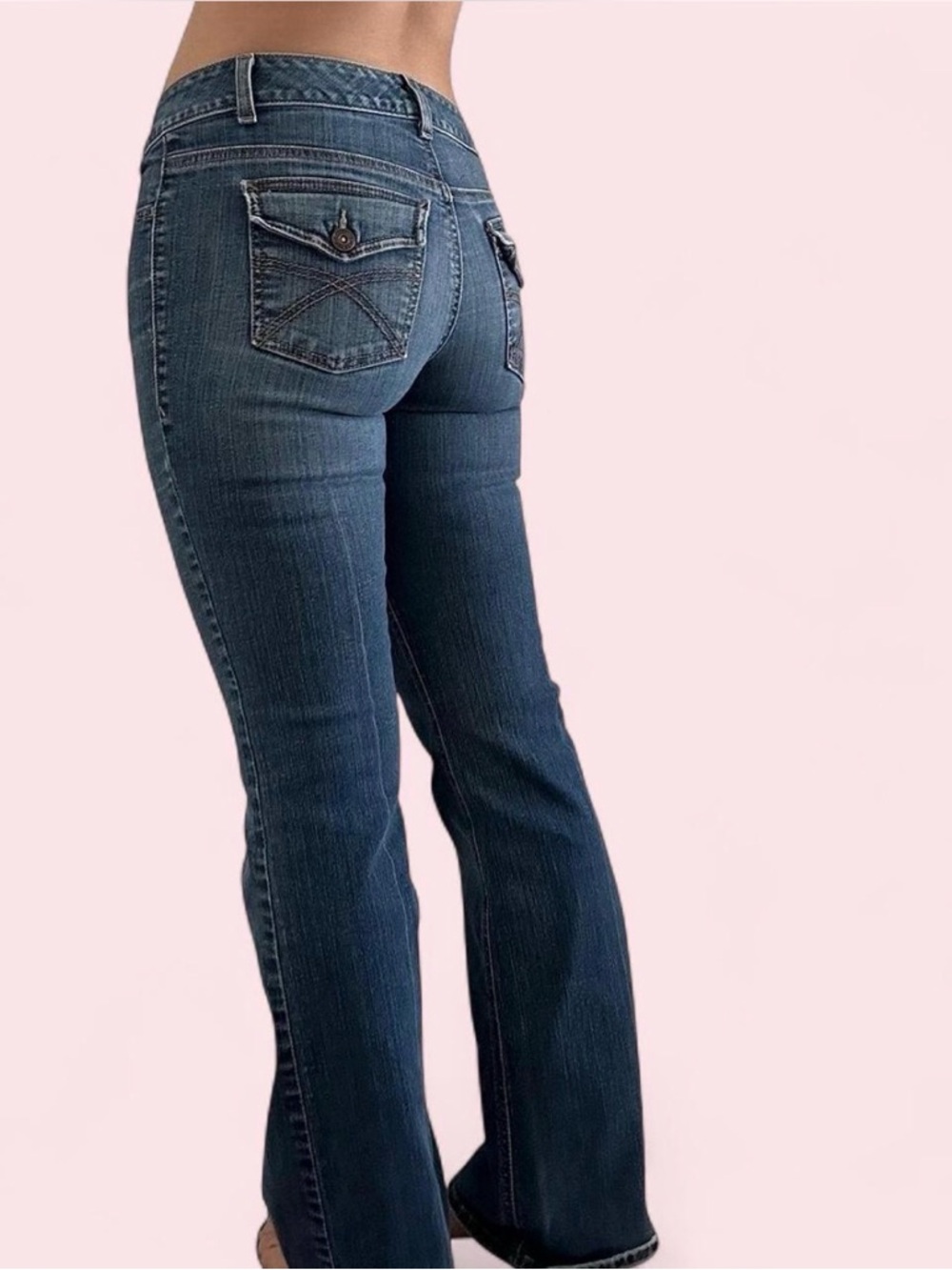 Classic Mid-Rise Bootcut Women’s Jeans - Dark Blue